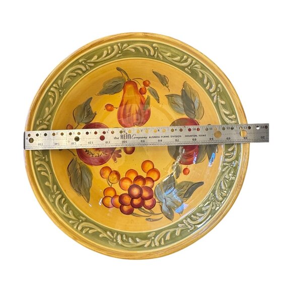 Chris Madden Marsala Handpainted Ceramic Vegetable Bowl 13.5" JC Penney Home Col - Picture 5 of 9